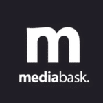 logo du quotidien mediabask représentant la lettre m et la marque mediabask en blanc sur fond noir