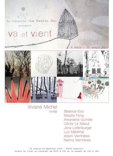 carton d'invitation de l'exposition "Va-et-vient" première édition
