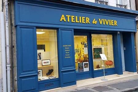 façade de la Galerie d'art contemporain le viver à Moret-sur-Loing